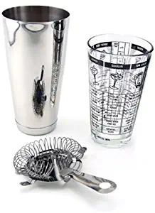 3 Piece Bar Cocktail Shaker Kit