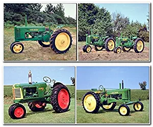 Vintage Oliver 77 Row Crop John Deere Farm Tractor 8x10 Four Set Wall Decor Picture Art Print Posters