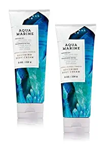 Bath and Body Works 2 Pack Aquamarine Body Cream 8 Oz.