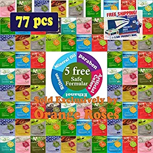 {Entel} 77 Pcs Combo-Pack, Premium Korean Essence Facial Mask Sheet (11 Types x 7 pcs), Five Chemical Free : No-Paraben, No-Silicon, No-Mineral Oil, No-Artificial Colors and No-Ethanol