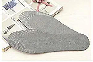 3 Pair Bamboo Charcoal Insole Women Healthy Deodorant Cushion for Man Cutable Foot Inserts Unisex Shoe Pads Thin Insoles Trimable (Gray)