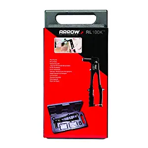 Arrow Fastener RL100K Rivet Tool Kit, Uses 1/8-Inch and 3/16-Inch Rivets, Includes 50 Rivets