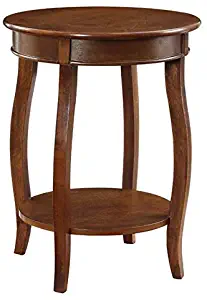 BOWERY HILL Hazelnut Round End Table in Kraven