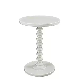 Powell Furniture 929-269 Powell Round Spindle, White Table