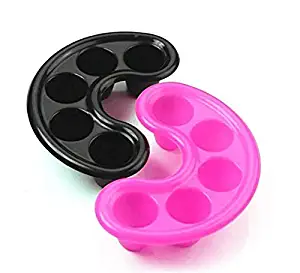 DNHCLL 2PCS Nail Art Tips Soak Bowl Tray Manicure Soaking Trays/Soakers Remover Tool,Five Fingers Soften Dead Skin Soaking Tool.