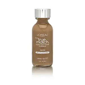 L'Oreal Paris Makeup True Match Super-Blendable Liquid Foundation, Classic Tan N7, 1 Fl Oz,1 Count