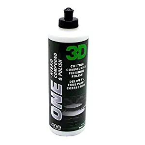 3D One - Professional Cutting, Polishing, and Finishing Compound for Paint Correction, Auto Detailing and Buffing (8 oz.)