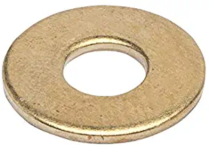 #10 x 1/2" OD Brass Flat Washer, (100 Pack) - Choose Size, by Bolt Dropper