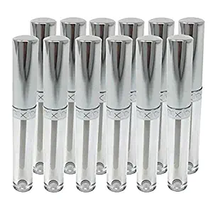 (12 Pack) Silver Empty Lip Gloss Tubes 10 mL