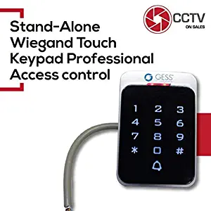 Standalone Access Control Professional Keypad+RFID Reader 125KHz Wiegand 26 Illuminated Metal Case Indoor/Outdoor Weather-Resistant IP68 (Standalone Touch Keypad+RFID Reader Wiegand26 IP65)