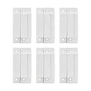 Mbangde Lot of 6 Wired Magnetic Door Window Contact Reed Switch Personal Gap Alarm - Cabinet Strip Light Switch NC DIY Kit