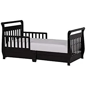 Dream On Me Toddler Bed with Storage Drawer - Black