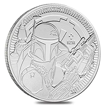 2020 NU 1 oz Niue Silver $2 Star Wars Boba Fett Dollar Uncirculated
