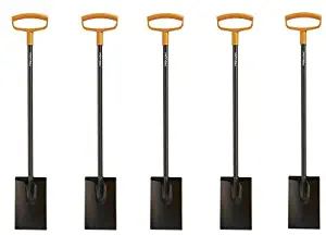 Fiskars 46 Inch Steel D-Handle Square Garden Spade (5-(Pack))