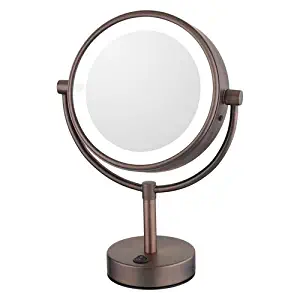 Kimball & Young 745-55-15 Neomodern LED Lighted Freestanding Mirror 9" x 2.2" Italian Bronze