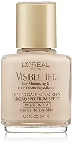 (Pack 2) L'oreal Paris Visible Lift Line-minimizing & Tone-enhancing Makeup, Soft Ivory 102, 1.25 Ounces