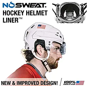 No Sweat Hockey Helmet Liner - Moisture Wicking Sweatband Absorbs Dripping Sweat | Helps Prevent Acne, Reduces Fogging/Anti-Fog…