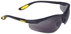 Dewalt DPG58-2C Reinforcer Smoke Lens High Performance Protective Safety Glasses with Rubber Temples