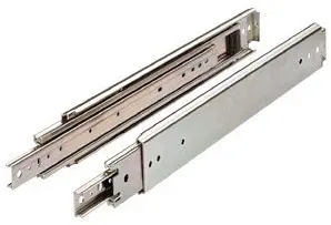 Hettich, Drawer Slide, Full Extension, 10 In, Heavy Duty, 500 Lb. Capacity, Zinc