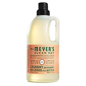 Mrs. Meyer's Clean Day Liquid Laundry Detergent, Cruelty Free and Biodegradable Formula, Geranium Scent, 64 oz