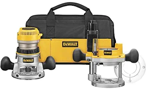 DEWALT Router, Fixed/Plunge Base Kit, Variable Speed, Soft Start, 2-1/4-HP (DW618PKB)