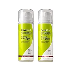 DevaCurl SuperCream Coconut Curl Styler, 5.1oz (2 Pack)