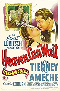 Designomite! 68383 Heaven Can Wait Movie Gene Tierney, Don Ameche Decor Wall 36x24 Poster Print