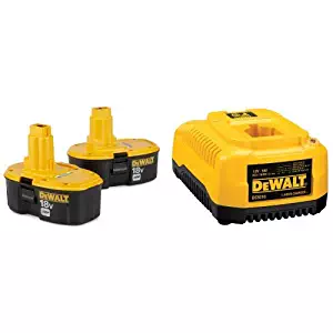 DEWALT DC9096-2 18-Volt XRP 2.4 Amp Hour NiCad Pod-Style Battery (2-Pack) w/ DC9310 7.2-Volt-18-Volt 1-Hour Charger