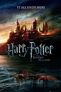 Harry Potter And The Deathly Hallows - Movie Poster (Advance Style - Hogwarts On Fire) (Size: 24" x 36") (By POSTER STOP ONLINE)