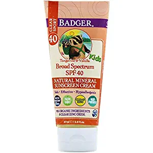 BADGER Spf 40 Water Resistant Broad Spectrum Kids Sunscreen, 2.9 FZ