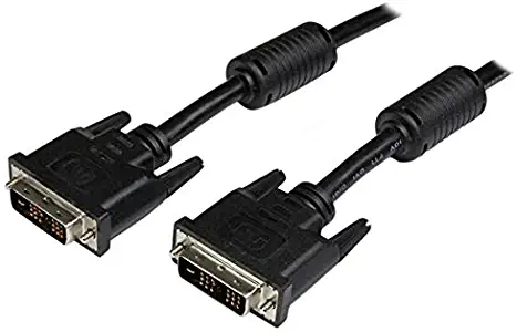 StarTech.com DVI Cable - 10 ft - Single Link - Male to Male Cable - 1920x1200 - DVI-D Cable - Computer Monitor Cable - DVI Cord - DVI to DVI Cable (DVIDSMM10), Black