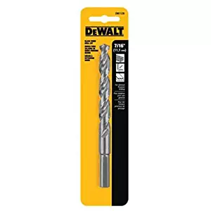 DEWALT DW1128 7/16-Inch Black Oxide 3/8-Inch Reduced Shank Split Point Twist Drill Bit