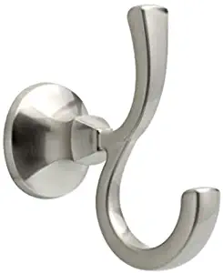 DELTA 76235-BN Mandara, Bath Hardware Accessory, Double Robe Hook, Satin Nickel