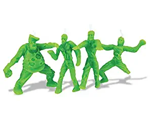 Zombie Candles Set of 4 - Green, 2.75