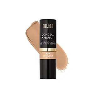 Milani Conceal + Perfect Foundation Stick - Medium Beige (0.46 Ounce) Vegan, Cruelty-Free Cream Foundation - Cover Under-Eye Circles, Blemishes & Skin Discoloration for a Flawless Finish