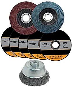 4-1/2 Inch Angle Grinder Accessories & Attachment Kit, Set of 8