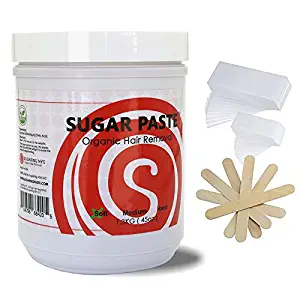 Sugaring Paste by Sugaring NYC Legs Package - Soft Paste, 100 Strips, Wooden Spatulas