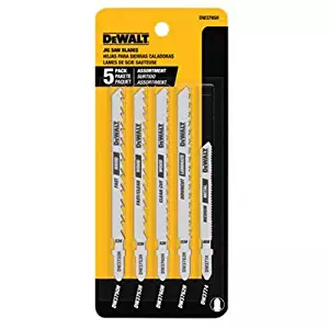 DEWALT DW3795H 5 Piece HCS/HSS Jig Saw Blade Set - T Shank