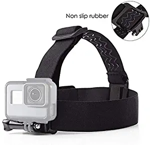 VVHOOY Action Camera Head Strap Mount Compatible with Gopro Hero 8/7/6/5/4/AKASO EK7000/Brave 4/5/V50/APEMAN/DBPOWER/Camprak/EKEN/Dragon Touch/Vantop Moment/Crosstour 1080P 4K Sports Camera