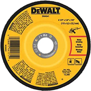 DEWALT DW4547 7-Inch by 1/4-Inch High Performance Fast Metal Grinding Wheel, 7/8-Inch Arbor