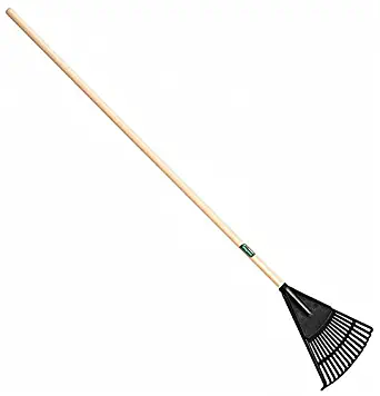 Union Tools Shrub Rake, 15 Tines, Wood, 8 in.W tines