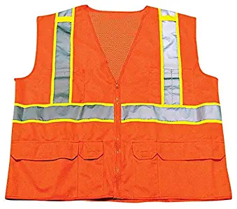 Ironwear 1277FR-OZ-05-2XL ANSI Class 2 Flame Retardant Polyester Mesh Safety Vest with 2