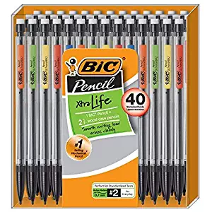 BIC Xtra-Life Mechanical Pencil, Medium Point (0.7 mm), 40-Count