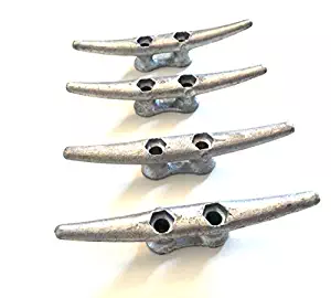 Simplified Living 6” Dock Cleats: Rough Cast Hot Dipped Galvanized Iron - 4, 8, 16, 32, 64, 128 Pack - Perfect for Boat Docks or Maritime Décor