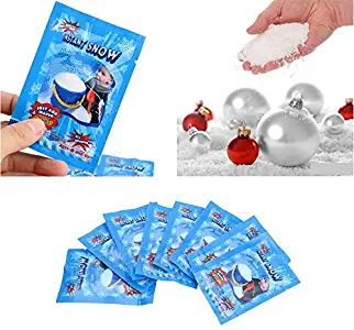 DatingDay 30Packs SAP Magic Instant Artificial Fake Fluffy Snow Power for DIY Cloud Slime Christmas Wedding Decor (White)