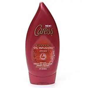 Caress Exotic Oil Infusions Cream Oil Body Wash, Japanese, Delicate, White Lotus Cream and Kukui Nut Oil 15 fl oz