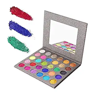 Glitter Eyeshadow Palette 30 Colors Professional Makeup Pallet Shimmer Highly Pigmented Powder Cosmetics Long Lasting Waterproof Eye Shadow With Mirror