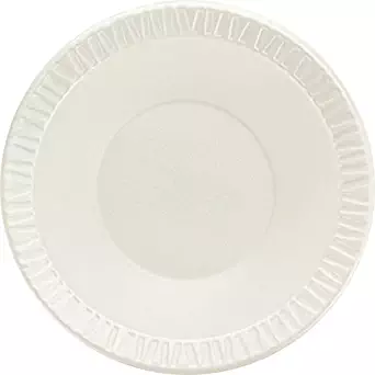 Dart 12BWWCR 10-12 oz White Unlaminated Foam Bowl (Case of 1000)