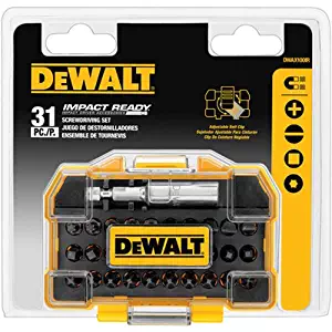 DEWALT DWAX100IR IMPACT READY Screwdriving Tough Case Set, Extra Small, 31-Piece