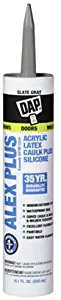 Dap 18110 Acrylic Latex Caulk With Silicone, 10.1-Ounce, Slate Gray